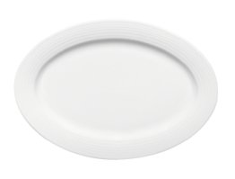 Servierplatte oval Fahne 8061/26 cm weiß Dialog