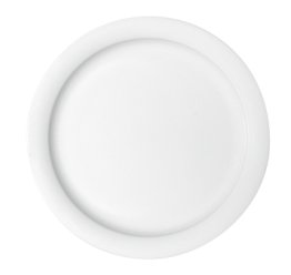 Teller flach mit schmaler Fahne 25 cm weiß Dimension Porzellan