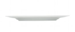 Strukturteller flach breite Fahne 26 cm weiß Maitre Porzellan