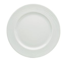 Strukturteller flach breite Fahne 32 cm weiß Maitre Porzellan