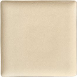 Teller flach quadratisch coup 9 x cm Pearls Champagne Porzellan