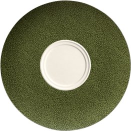 Untertasse rund mit Doppelspiegel 21 cm Pearls Greens Porzellan