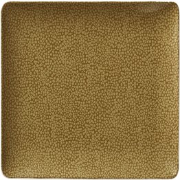 Teller flach quadratisch coup 9 x cm Pearls Olive Porzellan