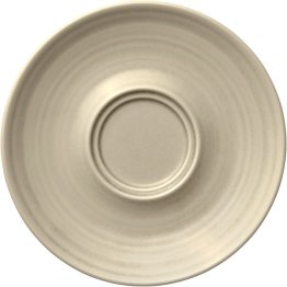 Untertasse rund mit Doppelspiegel Struktur 16 cm Country House Sand Porzellan