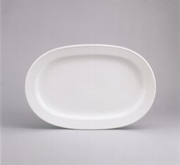 Platte Fahne 33 cm weiß Form 98 Porzellan