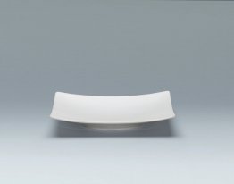 Teller halbtief coup eckig 12 cm weiß Fine Dining 900