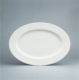 Platte Fahne 29 cm weiß Fine Dining 900 Porzellan