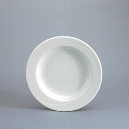 Teller tief Fahne 23 cm weiß, Donna Porzellan