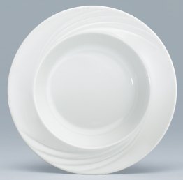 Spezialteller tief Fahne 23 cm weiß, Donna senior Porzellan