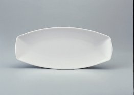 Servierplatte oval 40 cm weiß Event Porzellan