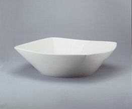 Salat eckig nieder 40 cm weiß Event Porzellan