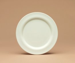 Teller flach Fahne 24 cm glatt weiß Generation Porzellan