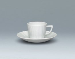 Espresso Obere 0,09 l weiß mit Struktur Character Porzellan
