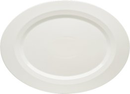 Servierplatte oval Fahne 23 cm Allure bonewhite Porzellan