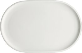 Platte coup oval 23 x 16 cm weiß Shiro Porzellan