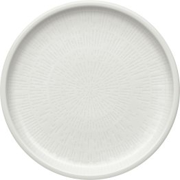 Teller flach coup Struktur 17 cm weiß Shiro Porzellan