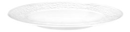 Teller flach 28 cm Relief schmal NORI weiß