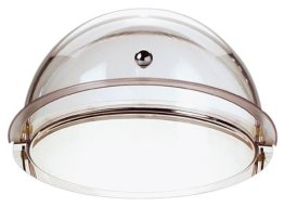 Buffet-Set 2-teilig Edelstahl rund 38 cm Transparent
