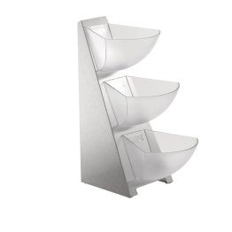 Multi-Rack, 3-stufig 21 x 16 cm, H: 41 cm Edelstahl