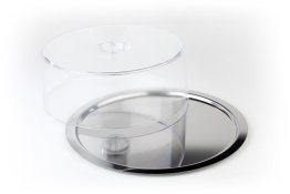 Buffet Platte FINESSE Ø 38 cm mit Haube 12 Edelstahl