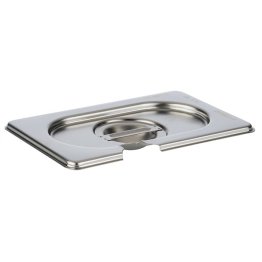 GN Deckel Edelstahl mit Löffelaussparung 1/9 175 x 105 mm