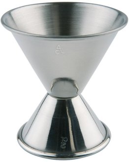 Cocktail-Doppelmaß 2 / 4 cl 60 x mm Edelstahl