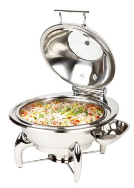 Chafing Dish GLOBE rund Glasdeckel 385 x mm Edelstahl