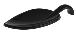 Fingerfood-Löffel -LEAF- schwarz, Melamin 100 x 45 mm