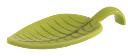 Fingerfood-Löffel -LEAF- grün, Melamin 100 x 45 mm