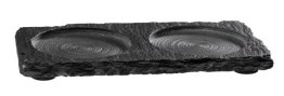 Naturschieferplatte/Untersetzer mit 2 Absätzen Ø 6cm