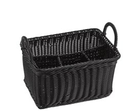 Besteck-Korb -ECONOMIC- schwarz 260 x 180 mm