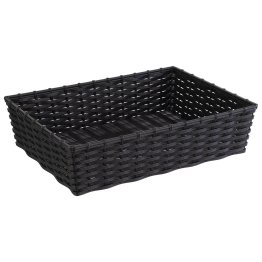 Korb -WICKER-LOOK- schwarz 39,5 x 29,5 cm
