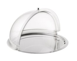 Buffet-Set 2-teilig Edelstahl rund 50 cm Transparent