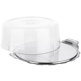 Tortenplatte BAROK 2-teilig 375 x 315 mm Transparent