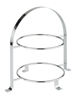 Serviergestell für 2 Teller max. Ø 27 cm chrome