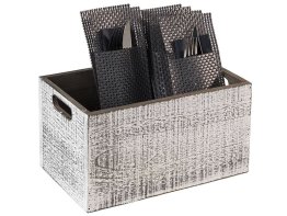 Servietten- und Bestecktaschen silvergrau 6er Pack 240 x 90 mm