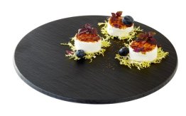 Tablett -SLATE- Ø 30 cm Schieferlook