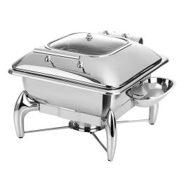 Chafing Dish GN 2/3 -GLOBE- mit Glasdeckel 440 x 410 mm Edelstahl
