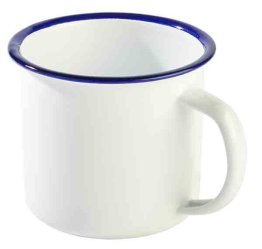 Henkelbecher -ENAMELWARE- 0,35 l weiß/weiß