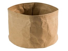 Brottasche PAPERBAG rund 17 cm beige