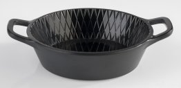 Schale MINI 8,5 cm zwei Griffe schwarz