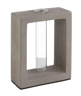 Vase mit Glaseinsatz ELEMENT 100 x 45 mm Grau