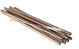 Trinkhalme 11er Set Ø 8 mm Kupfer-Look