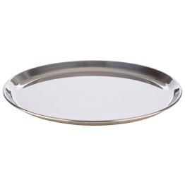 Tablett Ø 27 cm H: 1,5 Edelstahl