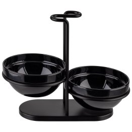 Löffelablage mit 2 Schalen 23,5 x 12,5 cm, H: 19 cm