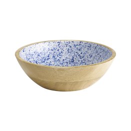 Schale MANGO weiß+blau Ø 24 cm, H: 7,5 cm Weiß, blau