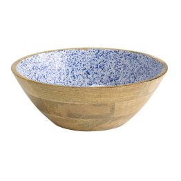 Schale MANGO weiß+blacu Ø 30 cm, H: 10,5 cm Weiß, blau