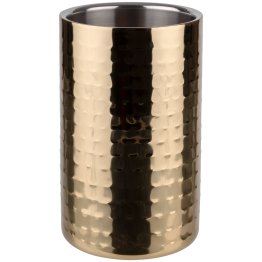 Flaschenkühler GOLD außen Ø 12 cm, H: 20 cm Edelstahl