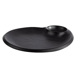 Teller NERO 24 x 20 cm, H: 2,5 cm Schwarz