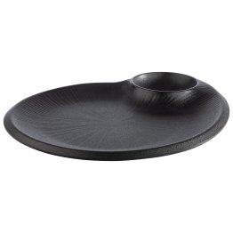 Teller NERO 30 x 25 cm, H: 2,5 cm Schwarz